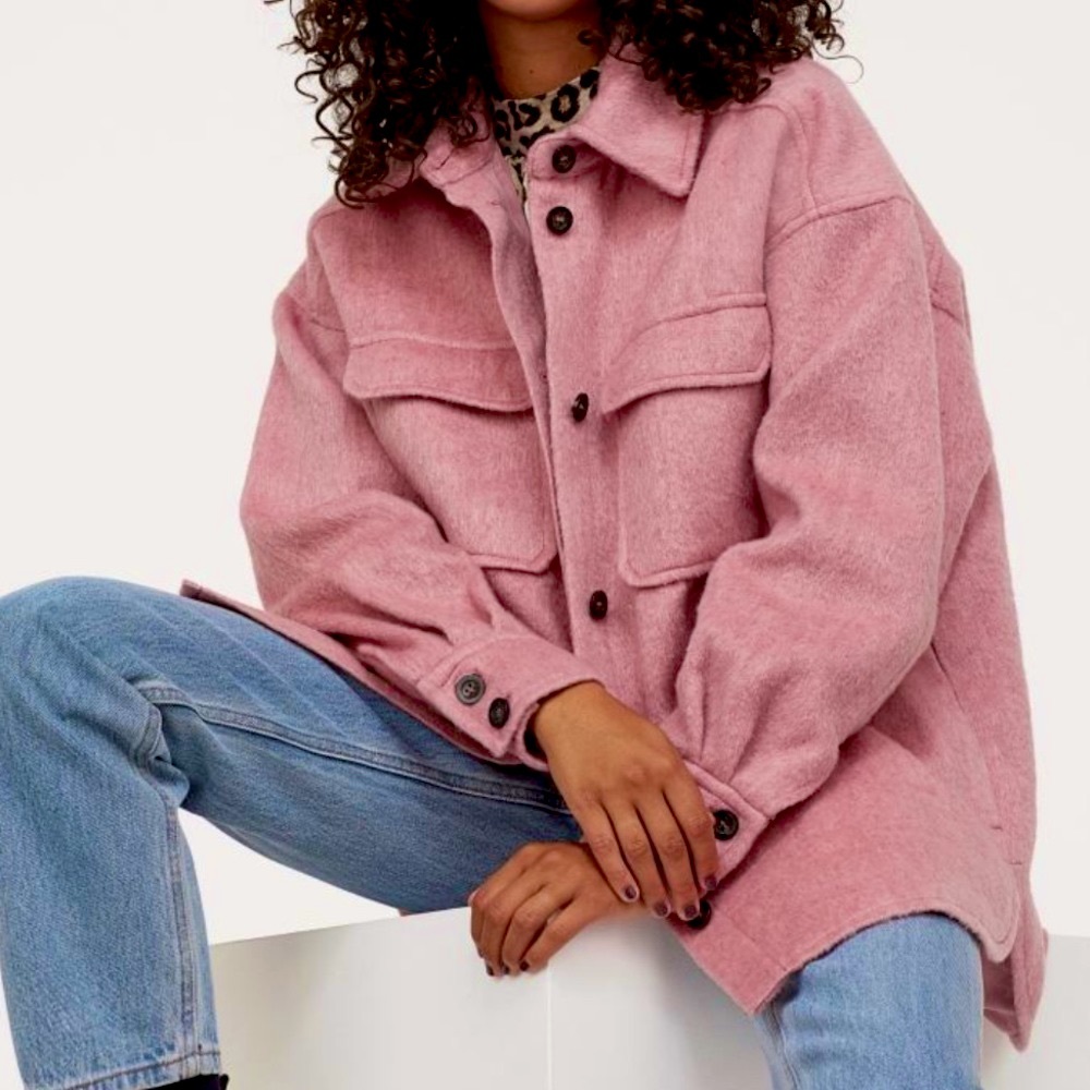 H&M Pink Button-Up Jacket